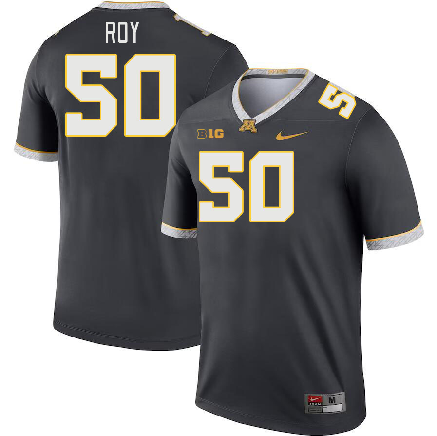 Men #50 Nathan Roy Minnesota Golden Gophers College Football Jerseys Stitched-Charcoal